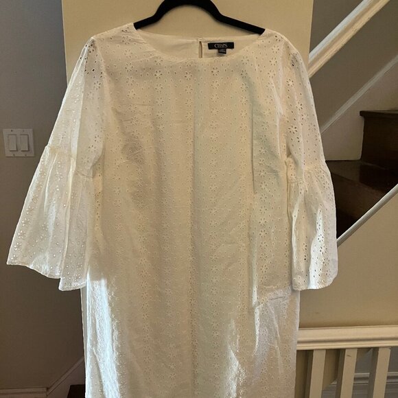 White Eyelet Summer Dress - Picture 2 of 12